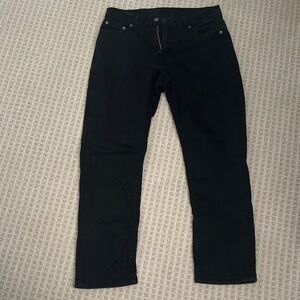 Levi's Men's Dark Black Straight Jeans